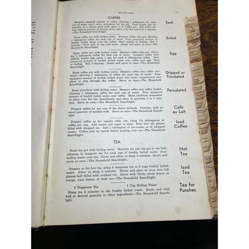 VTG The Household Searchlight Recipe Book The Household Magazine Black Orange